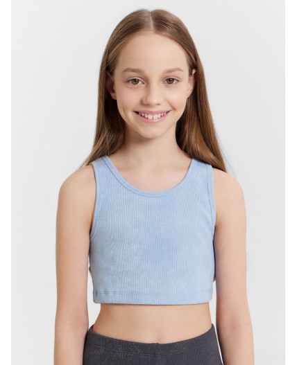 Топ набивка голубой acid wash