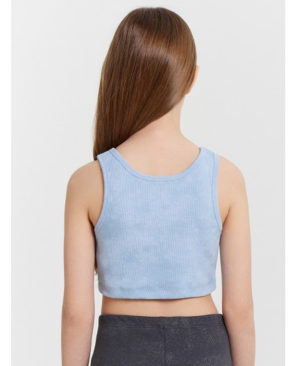 Топ набивка голубой acid wash