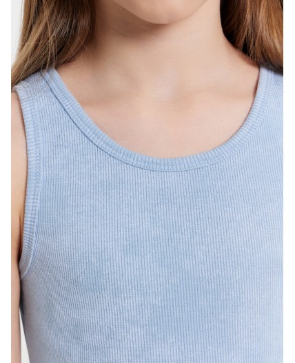 Топ набивка голубой acid wash