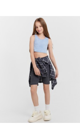 Велосипедки набивка графитовый acid wash