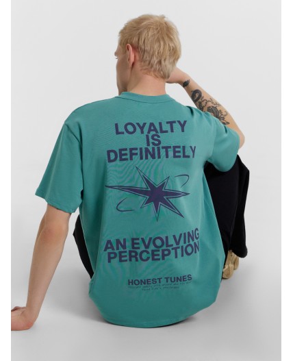 Футболка бирюзовый +печать2