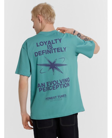 Футболка бирюзовый +печать2