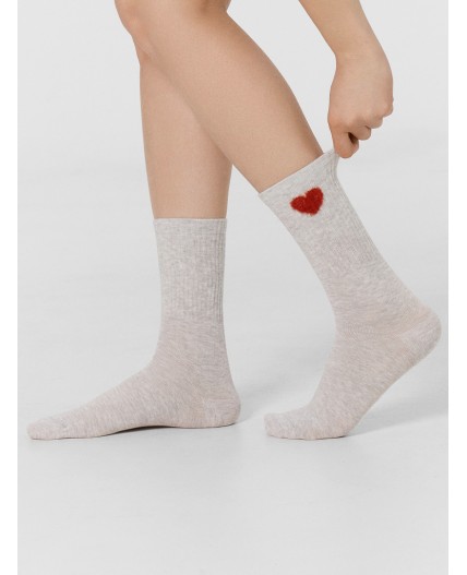 Носки св.серый меланж