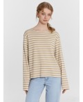 Джемпер полоска на жемчужном