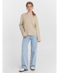 Джемпер полоска на жемчужном