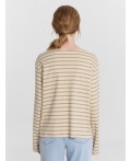 Джемпер полоска на жемчужном