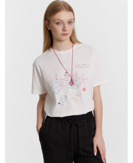 Футболка белый +печать