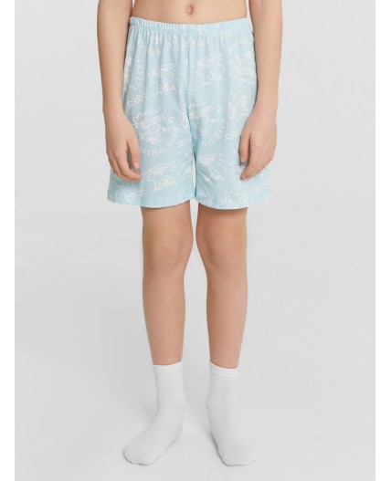 Пижама св.молочный +чайки на голубом