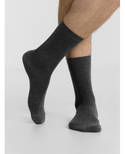 Носки т.серый меланж