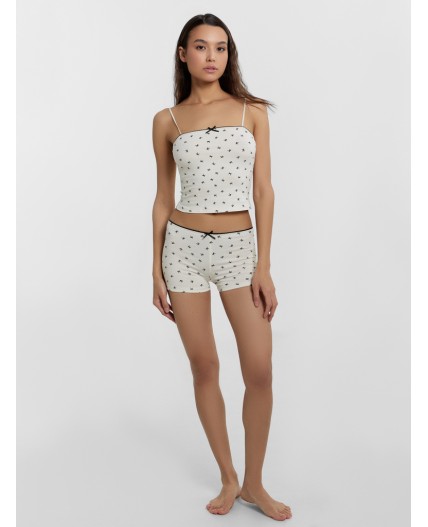 Комплект черные бантики на молочном