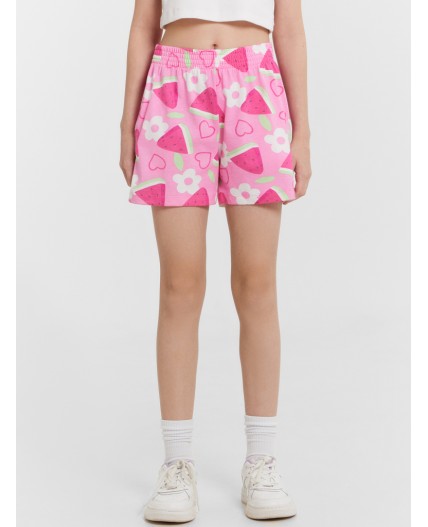 Шорты фрукты на розовом саше