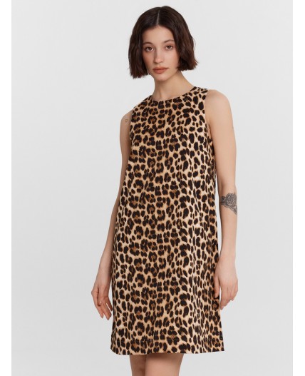 Сарафан бежевый леопард