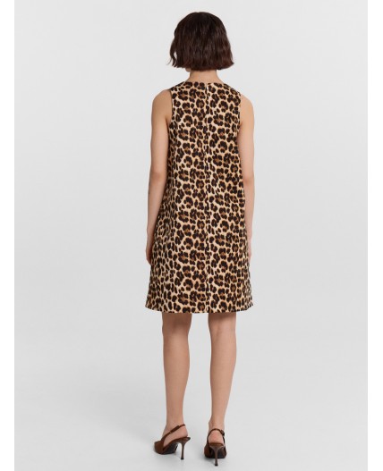 Сарафан бежевый леопард