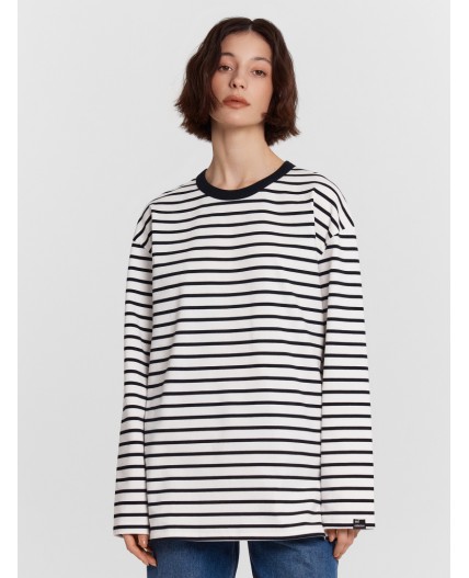 Джемпер черно -белая полоска1