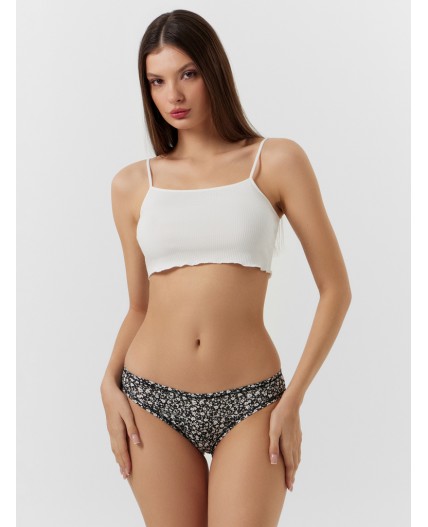 Трусы цветы на черном