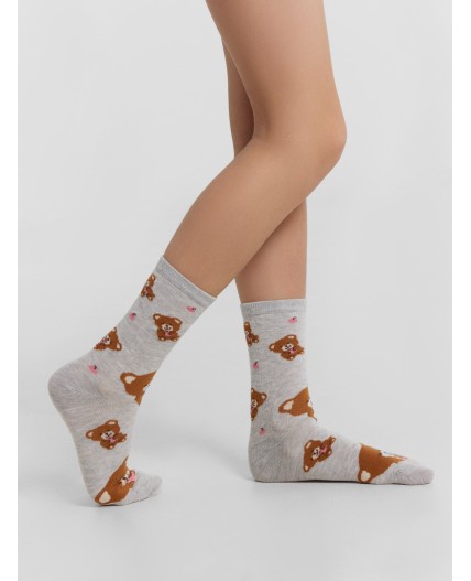 Носки св.серый меланж