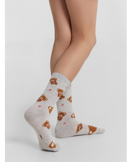 Носки св.серый меланж