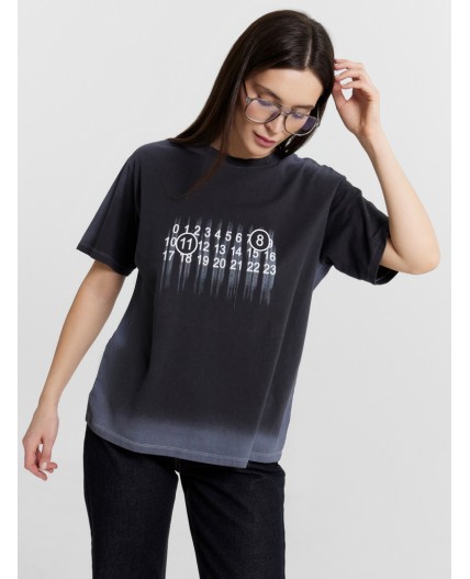 Футболка серый +печать