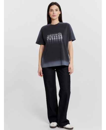 Футболка серый +печать