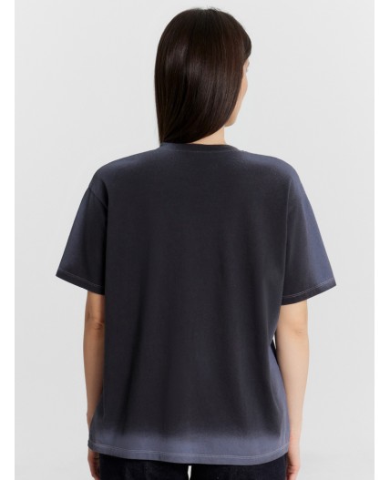 Футболка серый +печать