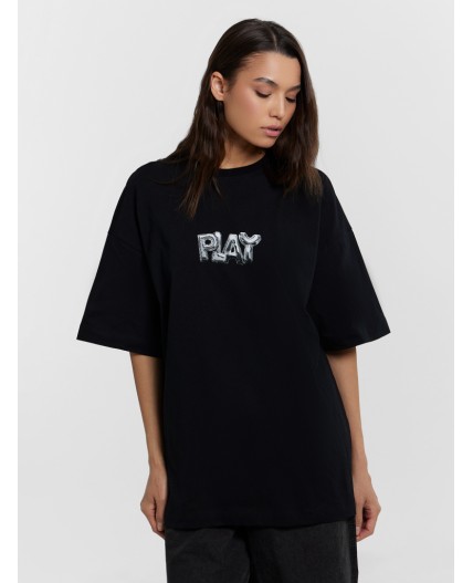 Футболка черный +печать7