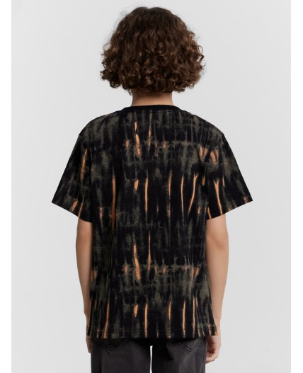 Футболка набивка tie dye на черном