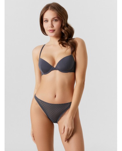 Бюстгальтер темно -серый