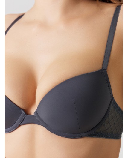 Бюстгальтер темно -серый