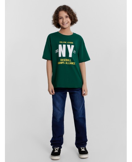 Футболка зеленый +печать1