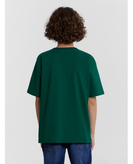 Футболка зеленый +печать1