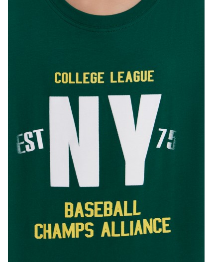 Футболка зеленый +печать1