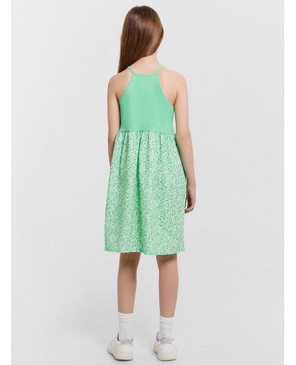 Сарафан зеленый +цветы на зеленом