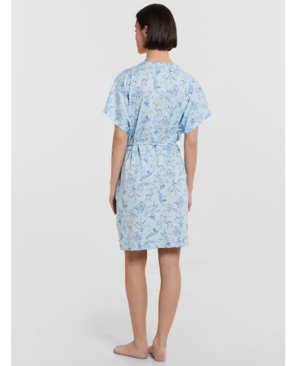 Пеньюар узоры на голубом