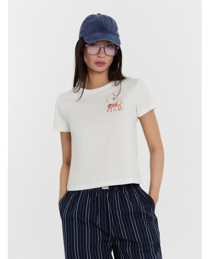 Футболка белый +печать