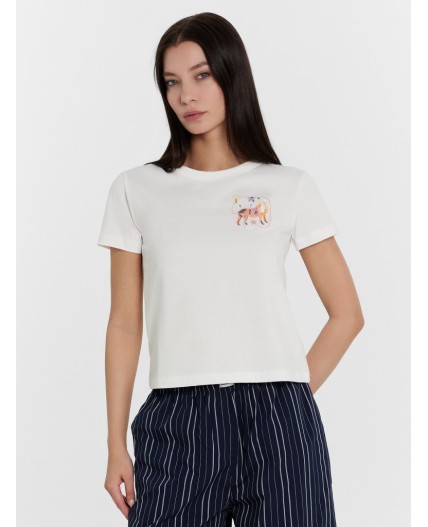 Футболка белый +печать