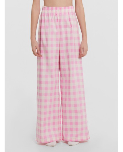 Комплект молочный +розовая клетка