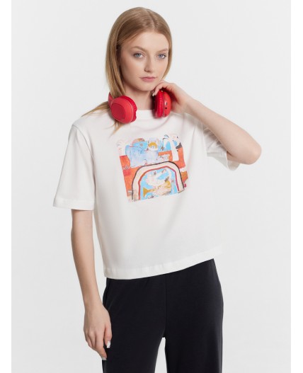 Футболка белый +печать17