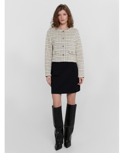 Жакет молочный твид