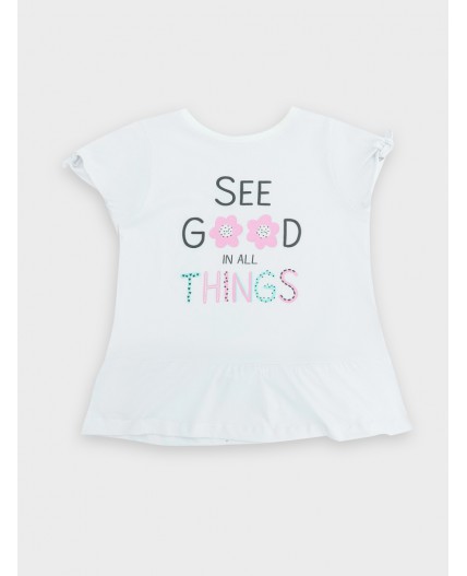 Джемпер белый +печать