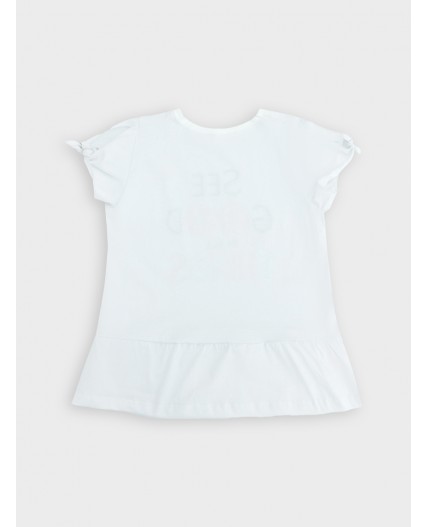 Джемпер белый +печать