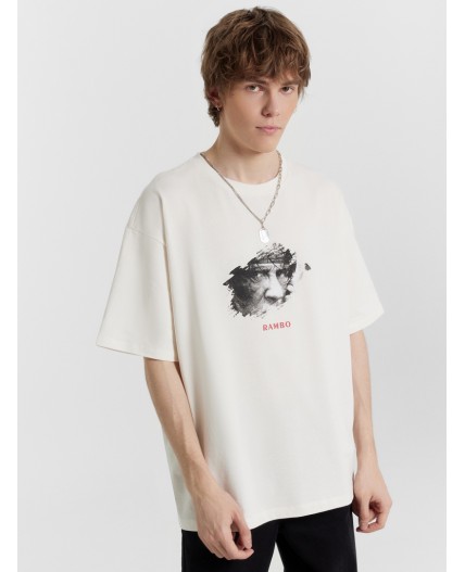 Футболка св.молочный +печать1