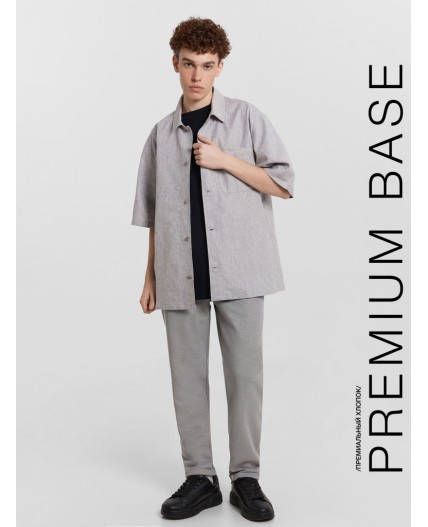 Брюки двухцветный серый