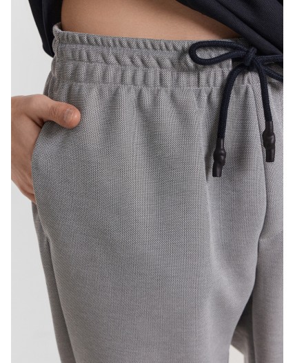 Брюки двухцветный серый