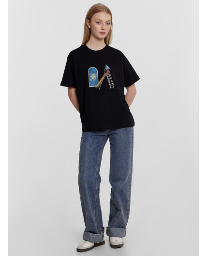 Футболка черный +печать13