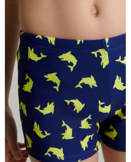 Трусы купальные акулы на т.синем