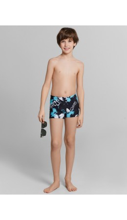 Трусы купальные граффити на черном