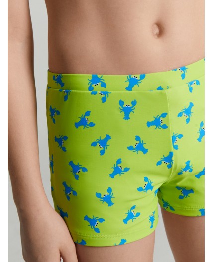 Трусы купальные крабики на салатовом