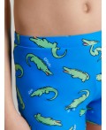 Трусы купальные крокодильчики на синем