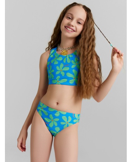 Купальник цветы на синем