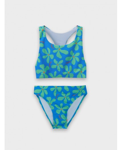 Купальник цветы на синем